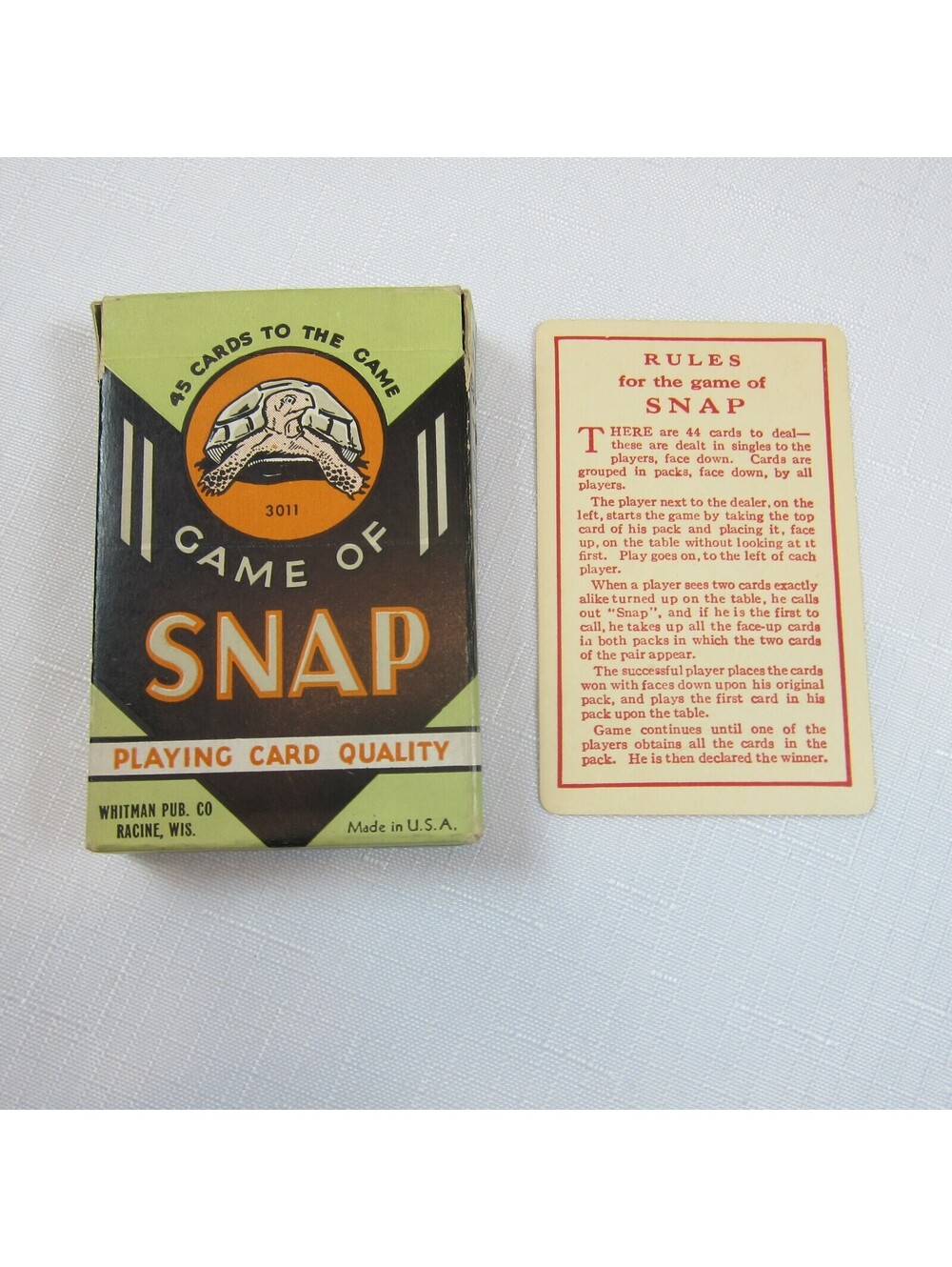 Vintage 1920s Snap Card Game & Box Whitman Art Deco Anthropomorphic Animals RARE